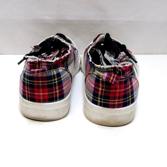 Jellypop Plaid Canvas Comfort Fit Women's 8.5M Sneakers Everyday Go Fasters - Picture 5 of 8